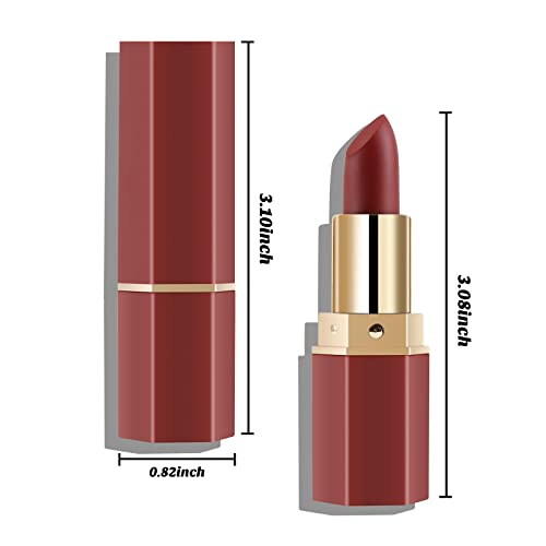 Boobeen Matte Lipstick Velvet Smooth Lip Stick With Rich Color Nude Lip Stain Long Lasting Waterproof Matte Nude Lip Makeup For Women Girls, Non-Stick Cup Soft Satin Finish #TOP1