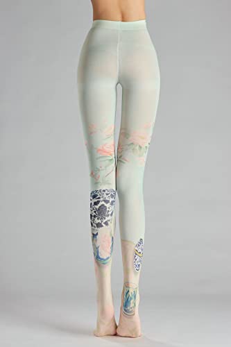 Image of Sahabowi Women's Sheer Tights, Digital Print Designs Stockings