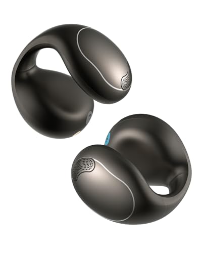 soundcore C40i von Anker Open-Ear Earbuds Clip-On Kopfhörer flexibles Gelenk-Design Tastensteuerung federleichter Komfort fester Halt mit ansteckbaren Ohrklammern große Treiber für klaren Klang