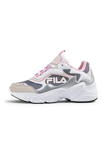 Fila Collene Logo Kids - Zapatillas Deportivas para niños, Color Blanco, Talla 35 EU, White Carinaria, 35 EU