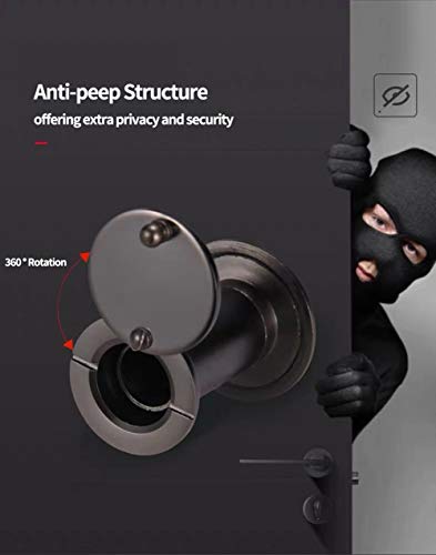 Tpohh 220-Degree Safety Door Viewer With Heavy Duty Privacy Cover For 1-3/8 To 2-1/6 Doors, Antique Bronze #TOP4