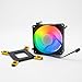 80mm RGB Heatsink CPU Cooler with Universal Bracket - Compatible Intel i3/i5/i7 LGA 115x 1150 1151 1155 1156 1200 Quiet Fan & Aluminum Heatsink 4pin with Temperature Control Easy Install for Desktop