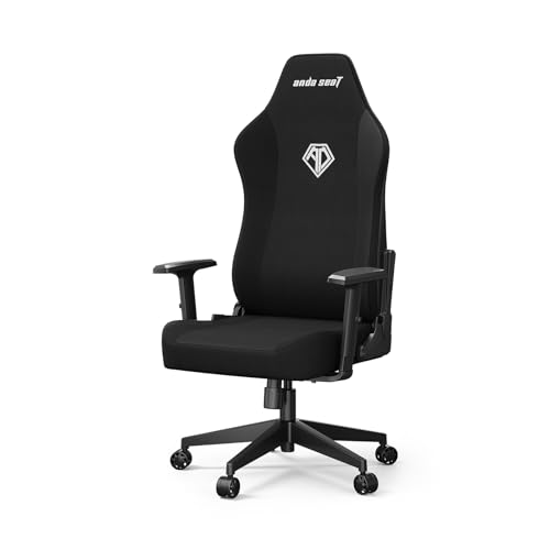 Anda Seat MANA Gaming Chairs for Adults - Ergonomic Black Fabric Game Chairs with Adjustable Armrest Comfortable Office Chair with Lumbar Support Heavy Duty Wide Computer Seat for Home & Work