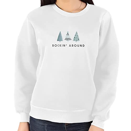 GotPrint Rockin Around The Christmas Tree Sweatshirt Unisex Christmas Sweaters for Women, Men, Couples Ugly Christmas Sweater2