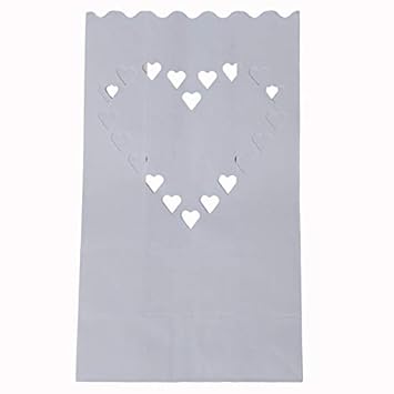 ELECTROPRIME Heart light Holder Luminary Paper Lantern Candle Bag For Party Home Outdoor P8F4