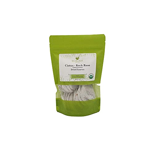 100% Pure and Organic Biokoma Cistus - Rock Rose (Cistus incanus) Dried Leaves Tea 40 Bags 2oz In Resealable Moisture Proof Pouch