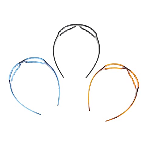 MUSISALY 3個クリエイティブメガネ型ヘッドバンド 女性用ヘア固定ツール 耐久性のあるデザイン 髪飾り アクセサリー