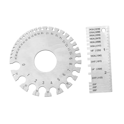 COSMEVIVI 2pcs Stainless Steel Wire Welding Gauge Gauge Stainless for Weld Wire Sided Wire Measurement