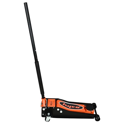 Image of HYCO PRO Double Piston Hydraulic Trolley Jack 4 Ton, Heavy Duty, Low Floor Cars, Aluminum Chassis, Overload Protection Bypass Valve, Dual Pistons for Faster Rising Action 85-510mm, Taiwan Made