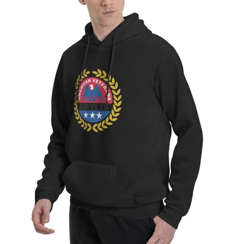 AMVETS Hoodies for Men's Hooded Sweatshirt Black3