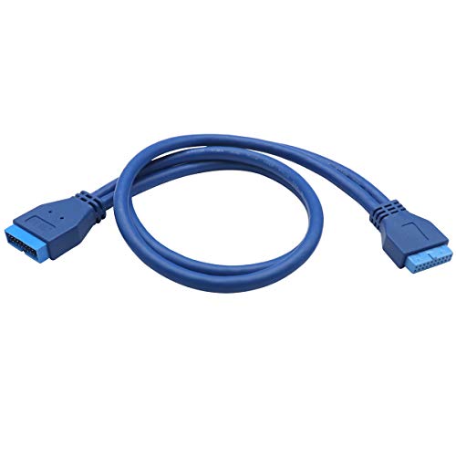 QiCheng&LYS USB 3.0 Housing Motherboard 19 Pin Male to Female Extension Cable (USB 3.0 Male to Female)