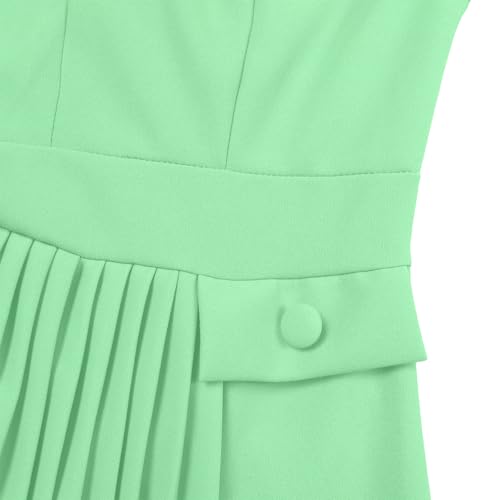 Image of Wear to Work Midi Dress for Women Business Casual A-line Dress Elegance Church Outfits