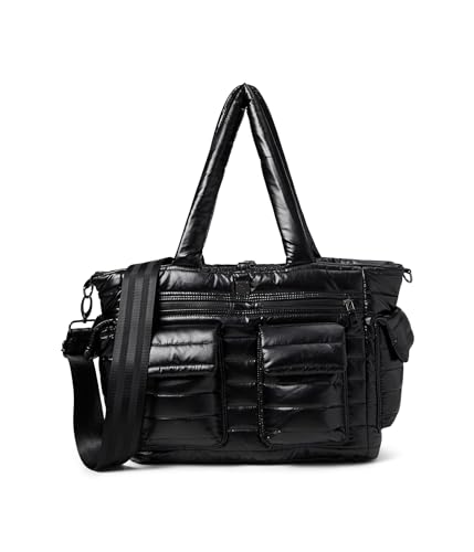 THINK ROYLN Two Faced Reversible Tote, Pearl Black