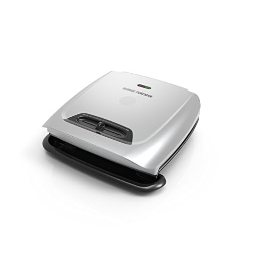 George Foreman 8-Serving Classic Plate Grill and Panini Press with Adjustable Temperature, Platinum, GR2121P