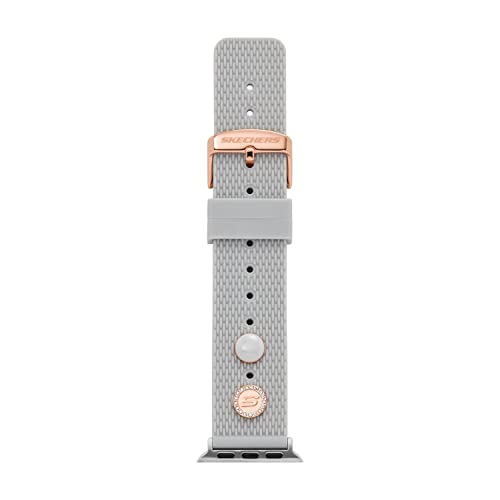 Bracelet silicone gris interchangeable Skechers Apple Watch 38 40 41 mm