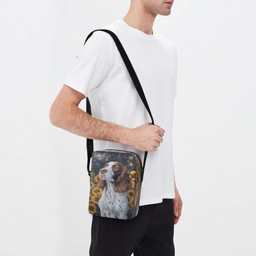 MCHIVER Small Messenger Bag Springer Yellow Sunflowers Star Crossbody Bag for Men Women Handbags Fanny Packs for Outdoor Travel3