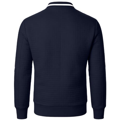 Lightweight Quilted Bomber Jacket Men Fall Zip Up Jacket with Sleeve Pocket - image 5