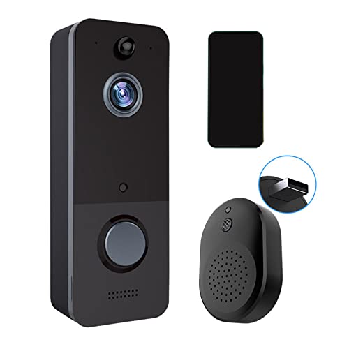 Qianly Sistema de campainha inteligente com câmera HD ao vivo e vídeo porteiro