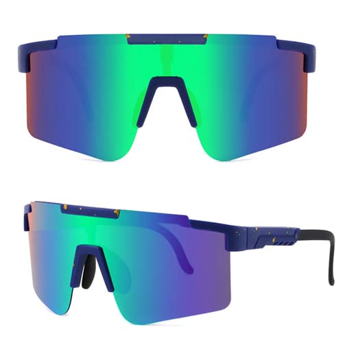 1xFahrradbrille,Fahrrad Sonnenbrille Herren mit Verstellbarem Bügel,Sportbrille Rennrad Brille Schnelle Brille Herren Damen,Polarisierte UV400 Schutzbrille Radsportbrille zum Laufen Glof Ski im Freien Cover