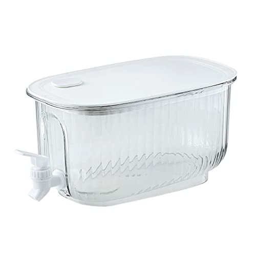 Distributeur de boisson 4L transparent fini les bouteilles lourdes au frigo