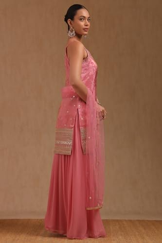Image of Soch Womens Tissue Embroidered Suit Set With Sequins
