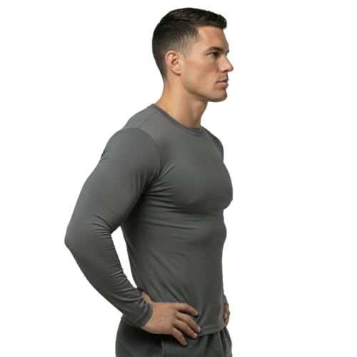 Image of Men's Compression Shirts Long Sleeve, Base-Layer Quick Dry Workout T Shirts Sports,Gym, Running T-Shirt