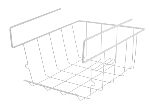 FORNOR 24578 CESTA COLGANTE BLANCA DE METAL 22 x 18 x
