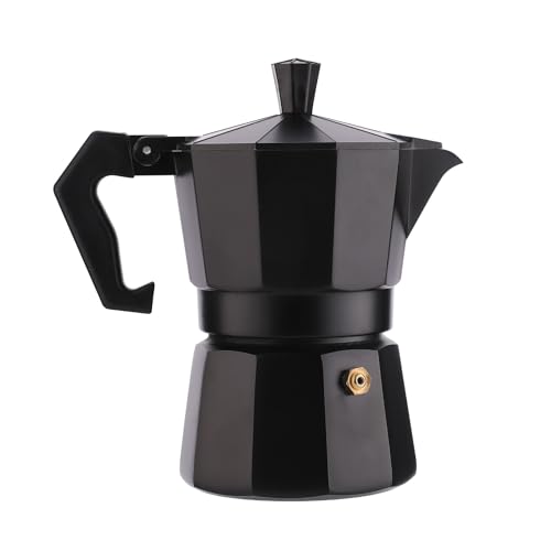 Moka-cafetera espesada Moka, olla for café expreso, herramientas de 150ml y 300ml(Black300)