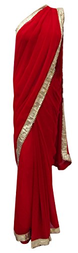 Sari indien en georgette chic pour briller lors des mariages et fêtes