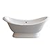 Strom Plumbing 72 In Echo Double Slipper Pedestal Acrylic Tub P0998 Wh