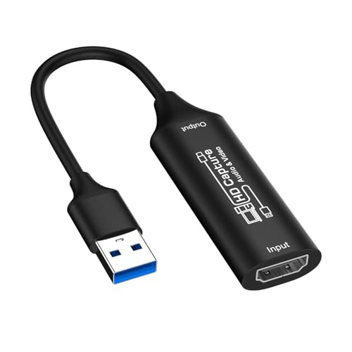 omiinitio Tarjeta de grabación de vídeo de metal para streaming de juegos USB 3.0 con baja latencia, grabación directa, no requiere controlador, equipo de transmisión de juegos omiinitio Tarjeta de grabación de vídeo de metal para streaming de juegos USB 3.0 con baja latencia, grabación directa, no requiere controlador, equipo de transmisión de juegos