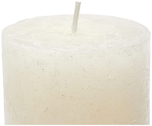 Stumpenkerzen von Bolsius Rustic 103867590305 Elfenbein 6,8×6,8×13 cm