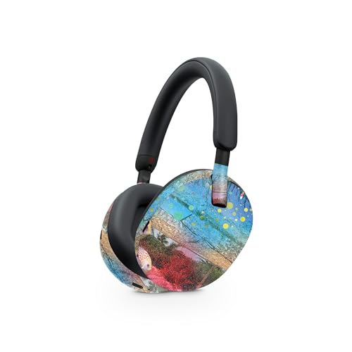 Image of MightySkins Glossy Glitter Skin Compatible with Sony WH-1000XM5 Headphones - Tropical Resort | Protective, Durable High-Gloss Glitter Finish | Easy to Apply