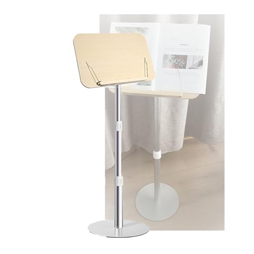 Soporte portátil for tablet con clips for papel, atril de lectura con base, ideal for partituras, libros de recetas, libros ilustrados y revistas.(Color 2,70-142cm)