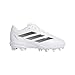 adidas Adizero Instinct 2.0 Molded Softball Sneaker, White/Black/Black, 11 US Unisex Little Kid