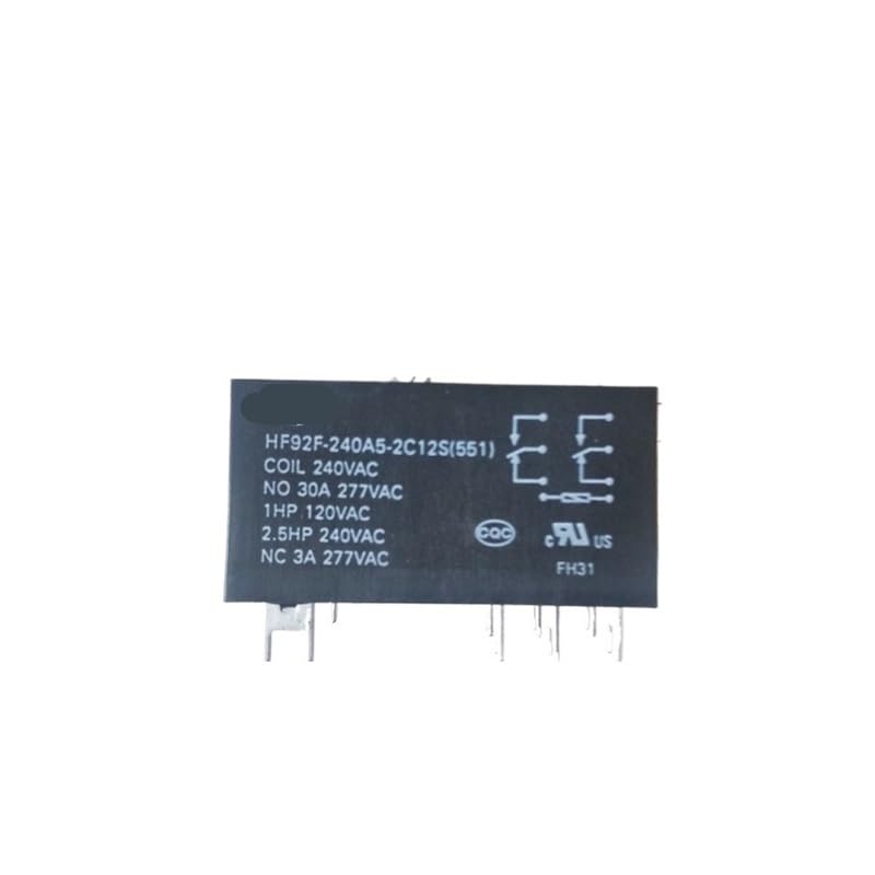 Relais 30A 250V Hf92f-240a5-2c12s pour commutation haute tension et forte charge