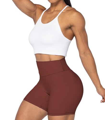 Image of Sunzel No Front Seam High Waist Biker Shorts for Women, Squat Proof Yoga Workout Gym Bike Shorts | 3, 5 Or 8-Inch Inseam, High Waisted, Tummy Control, No Front Seam, Buttery Soft, Compression Fit, Squat Proof