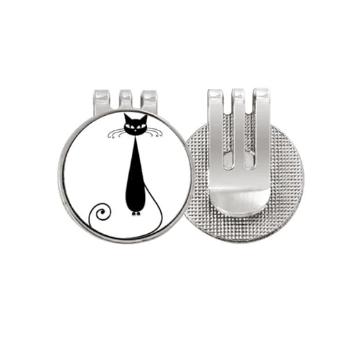 Cadeau golf chat lover avec marqueur de balle émail aimanté