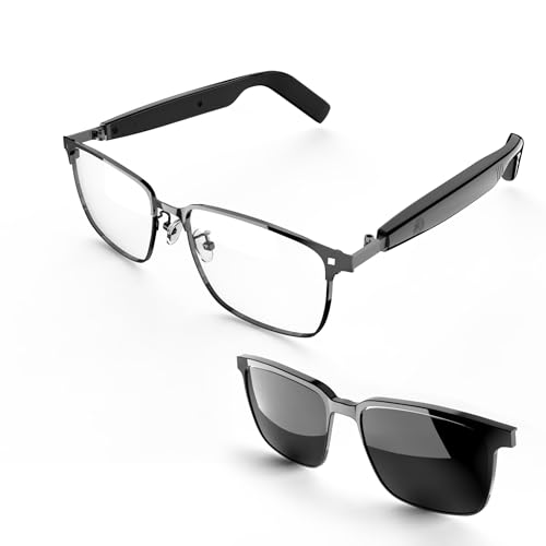 Boannice Gafas Inteligentes con Altavoz/Gafas de Sol Bluetooth, Anti-Luz Azul UV,...
