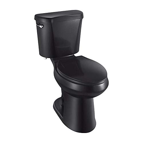 Glacier Bay 2-piece 1.28 GPF High Efficiency Single Flush Elongated Toilet in Black