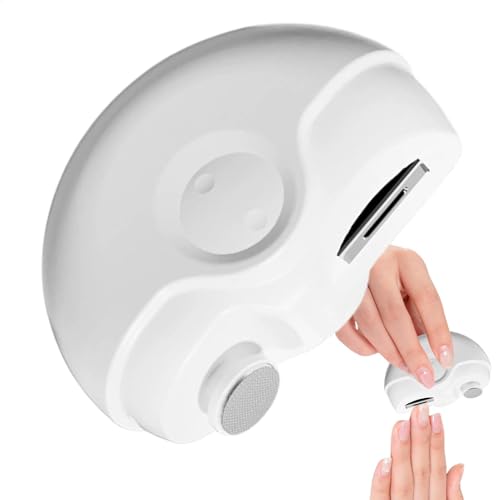 電動爪切り 2 in 1 トリミング&研磨機能 充電式 ABS樹脂製 内蔵ストレージボックス 高齢者・大人・赤ちゃん用 静音設計 (白)