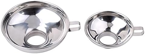 CRYUPE Stainless Steel Wide Mouth Funnel Jar Funnel Jar Funnel Metal Jam Funnel For Kitchen(S)