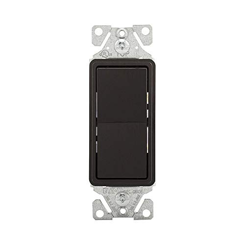 Image of Eaton 7501B 15-Amp 120-Volt Single-Pole Decorator, Black