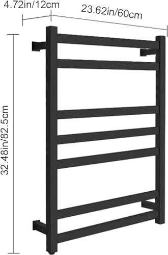 Wall-Mounted Electric Towel Warmer Rack - 304 Stainless Steel Heated Towel Rail for Bathroom, 7-Bar Towel Dryer, Fast Heating, Luxurious Spa Experience at Home