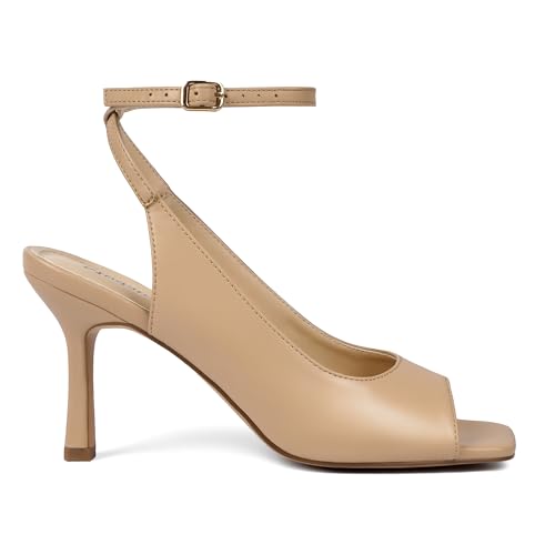Image of Modatope Womens Heels Square Open Toe High Heels Ankle Strap Heeled Sandals for Women Party Wedding