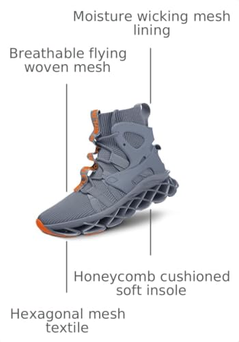 Image of Hello MrLin Men's Running Shoes Non Slip Athletic Tennis Walking Blade Type Sneakers Hip Hop