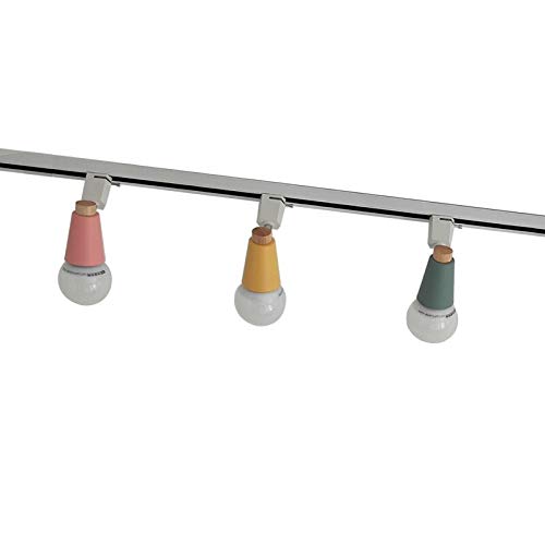 Barras De Focos 1 PCS Lámpara de pista LED Moderna Colorido 2 Way Spotlights Ajustable Spotlights Track Lighting Fixture 120V Light Bar Showroom Tienda de ropa LáMpara De Techo