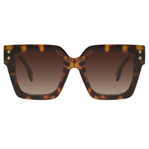 mosanana Retro Oversized Square Polarized Sunglasses for Women Vintage 70s Classic Big Sun Glasses MS52365