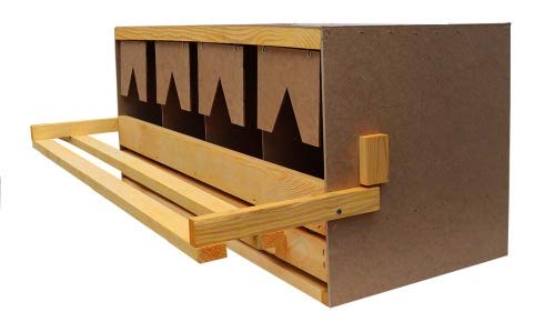Legenest Hemel aus Holz mit 4 Legebuchten für große Hühnerrassen