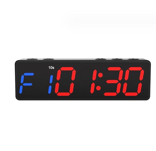 Cronómetro digital LED McbeAn para gimnasio, reloj electrónico deportivo con 8 modos de fitness, diseño magnético trasero, batería de gran capacidad de 1500 mAh, compacto y portátil para entrenamiento en casa o gimnasio miniatura 1